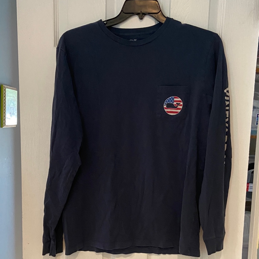 Vineyard Navy Long Sleeve Men's Shirt